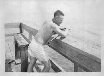 "Fishing at the end of the pier. Myrtle Beach, S.C., June 12, 1953."